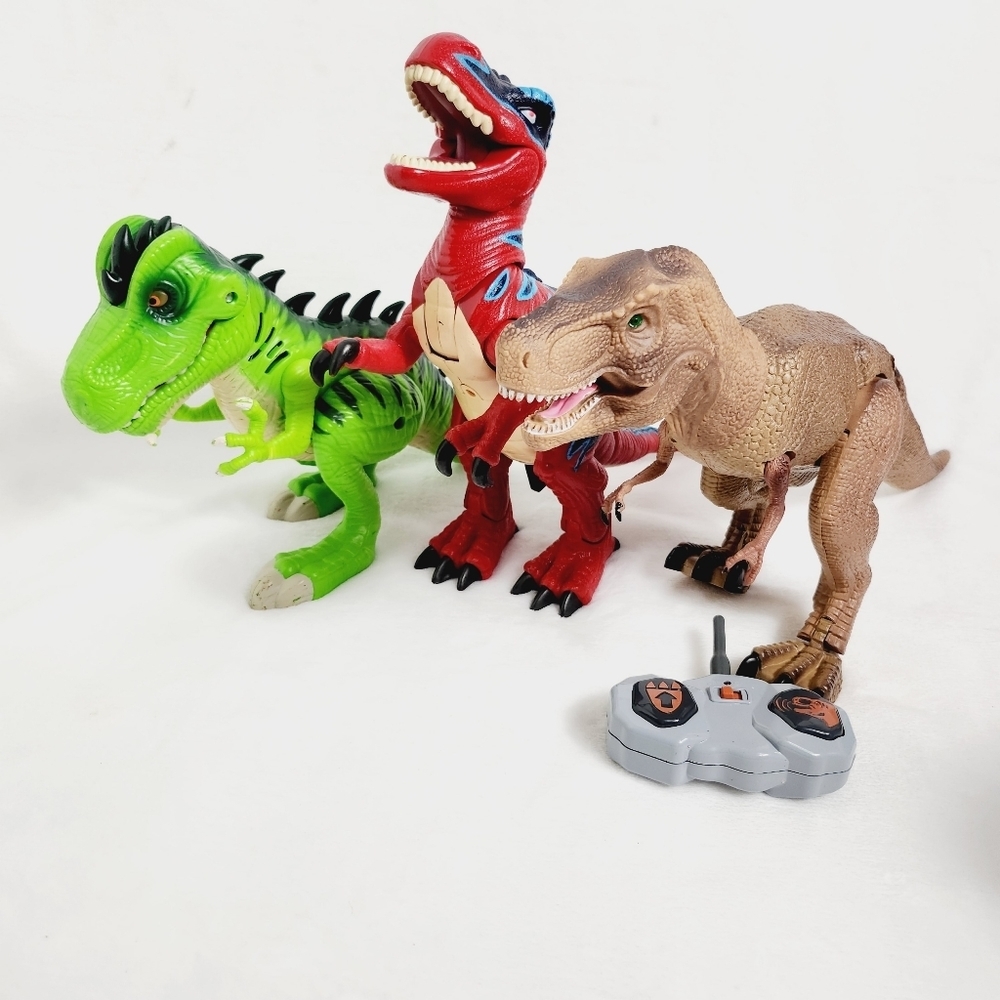 BUNDLE OF 3 DINOSAURS playskool  t-rex, fisher price t-rex, discovery t-rex